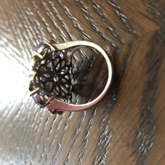 💍Host Pick💍Tanzanite & Diamond & silver ring, see appraisal - Picture 4 of 5